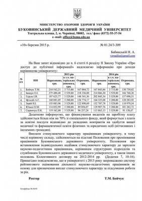 Ректор медуніверситету в Чернівцях теж показав свої доходи