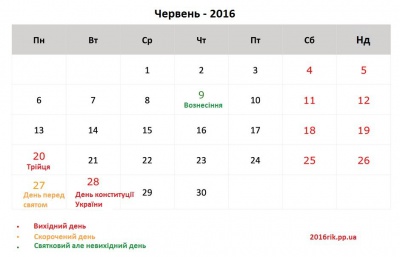 Українці відпочиватимуть чотири дні поспіль