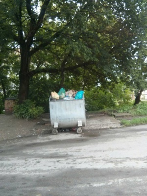У Чернівцях на свята знову переповнені сміттєві контейнери (ФОТО)