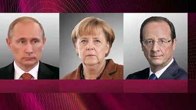 Меркель, Олланд та Путін обсудили ситуацію в Україні