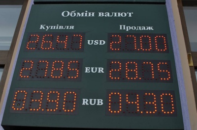 У Чернівцях євро від учора подорожчав на 10-20 копійок