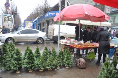 На чернівецьких ринках з’явилися перші ялинки (ФОТО)