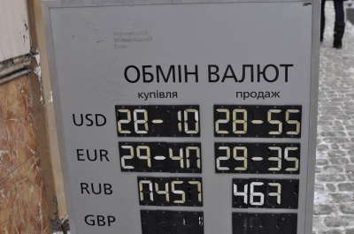 Долар у Чернівцях сягнув 28,55 гривні (ФОТО)