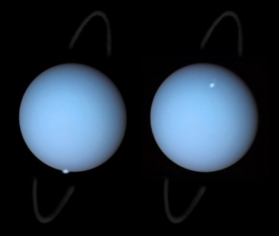 NASA вдалось сфотографувати полярне сяйво навколо Урану: фото