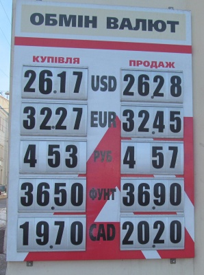 Курс валют у Чернівцях 22 березня (ФОТО)