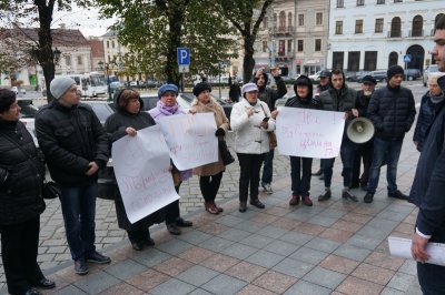 У Чернівцях на мітинг «Батьківщини» прийшло 20 людей - фото