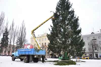 На ялинку в Чернівцях повісять два з половиною кілометра гірлянд