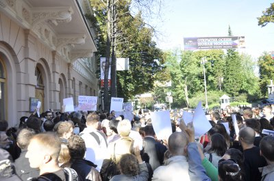 Чернівецькі журналісти протестували проти законопроекту про наклеп у Києві