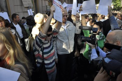 Чернівецькі журналісти протестували проти законопроекту про наклеп у Києві