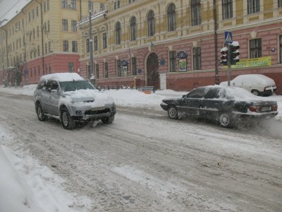 Снігопад у Чернівцях