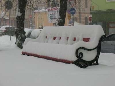 Снігопад у Чернівцях