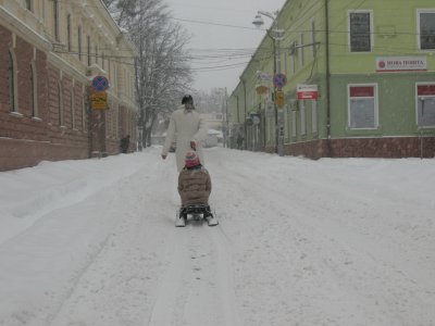 Снігопад у Чернівцях