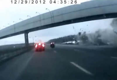 Відео аварії Ту-204 з реєстратора автомобіля