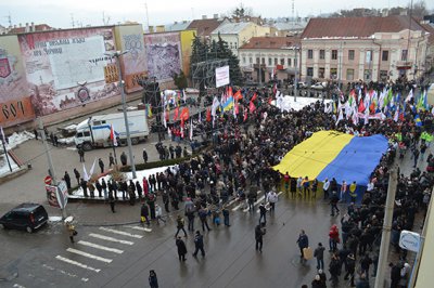 Міліція нарахувала на акції в Чернівцях лише 1500 учасників