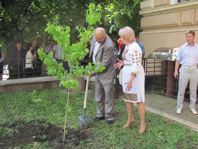 На День вишиванки у Чернівцях ректор і декан посадили калину