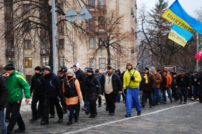 У Києві міліція намагається блокувати колони мітингувальників