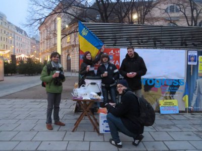 Буковинці нагодували Відень борщем на підтримку Євромайдану