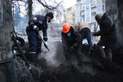 Ніч на Грушевського пройшла спокійно