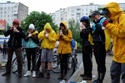 Велосипедисти Чернівців сформували тризуб