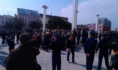 У Харкові міліція затримала учасників антиукраїнського мітингу