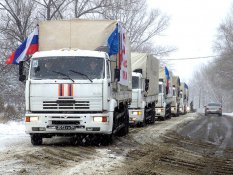 Черговий російський "гумконвой" розвантажують на Донбасі