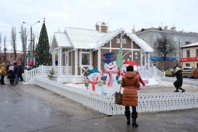 Біля новорічної ялинки їдять шашлики і п’ють глінтвейн (ФОТО)