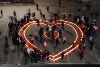 У Чернівцях традиційно до Дня святого Валентина запалять велике серце