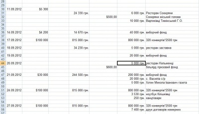 Активісти оприлюднили "чорну" бухгалтерію регіоналів на Буковині на виборах-2012