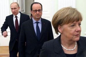 Меркель, Олланд і Путін закликали до припинення вогню на Донбасі з 1 вересня
