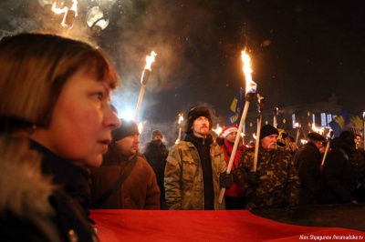 У Києві пройшла хода в честь дня народження Степана Бандери (ФОТО)