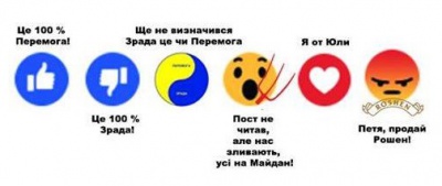 Українські користувачі Фейсбук вже запронували свої альтернативи "лайкам"