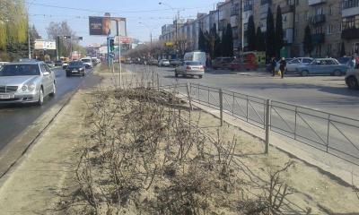 У Чернівцях автомобіль зніс металеву огорожу, намагаючись уникнути ДТП (ФОТО)