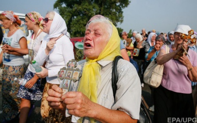Хресна хода: на Володимирській гірці у Києві зібралося від 8 до 10 тисяч віруючих