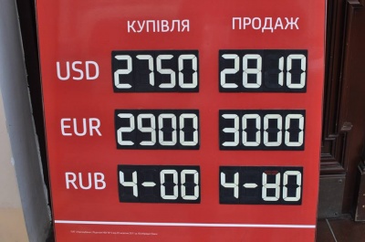 Євро сьогодні у Чернівцях подорожчав на 30 копійок (ФОТО)