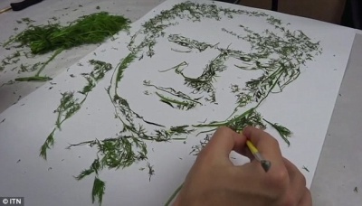Українець створив портрет Трампа за допомогою кропу