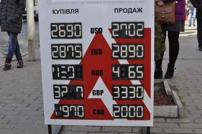 У Чернівцях долар сьогодні коштує від 27,02 до 27,20 гривень (ФОТО)