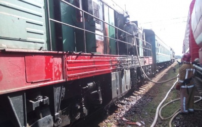 На Кіровоградщині загорівся дизельний потяг із пасажирами