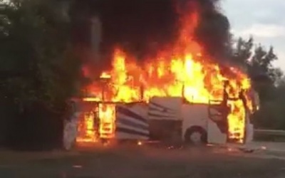 У Болгарії згорів автобус, який перевозив російських туристів