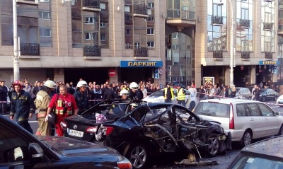 У центрі Києва вибухнуло авто. Є постраждалі 