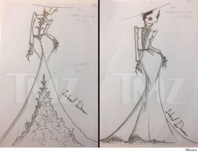 У мережі з'явились ескізи ймовірної весільної сукні Меган Маркл