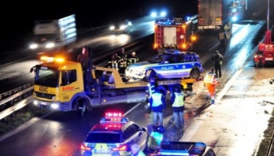 У Німеччині українська фура протаранила поліцейське авто 