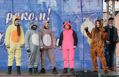 У Чернівцях дітлахів розважали новорічними хороводами на Соборній площі (ФОТО)