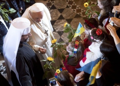 Папа Франциск зустрівся з українською громадою у Римі