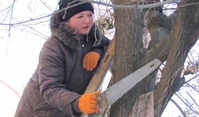 «Взимку обрізаю дерева, навесні копаю землю»: як працівниці зелентресту наводять порядок у Чернівцях