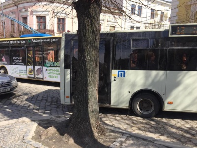 У Чернівцях через аварію на тролейбусній лінії утворились затори (ФОТО)