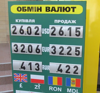 Курс валют у Чернівцях на 13 квітня  (ФОТО)