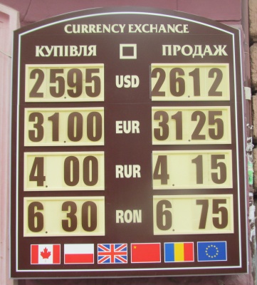 Курс валют у Чернівцях на 15 травня  (ФОТО)