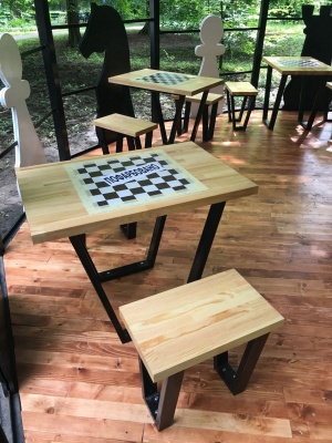 У Чернівцях в парку облаштували зону для гри в шахи