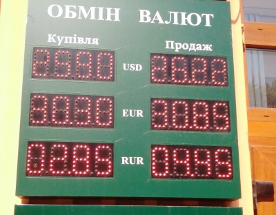 Курс валют у Чернівцях на 25 травня
