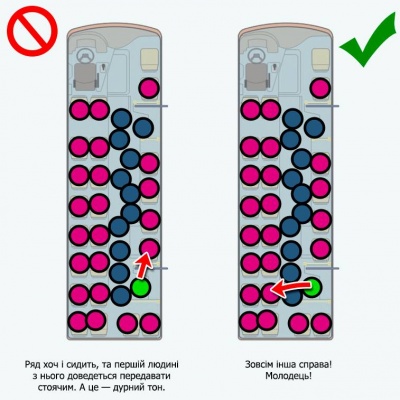Як передати гроші за проїзд: у мережі намалювали правила етикету в маршрутках